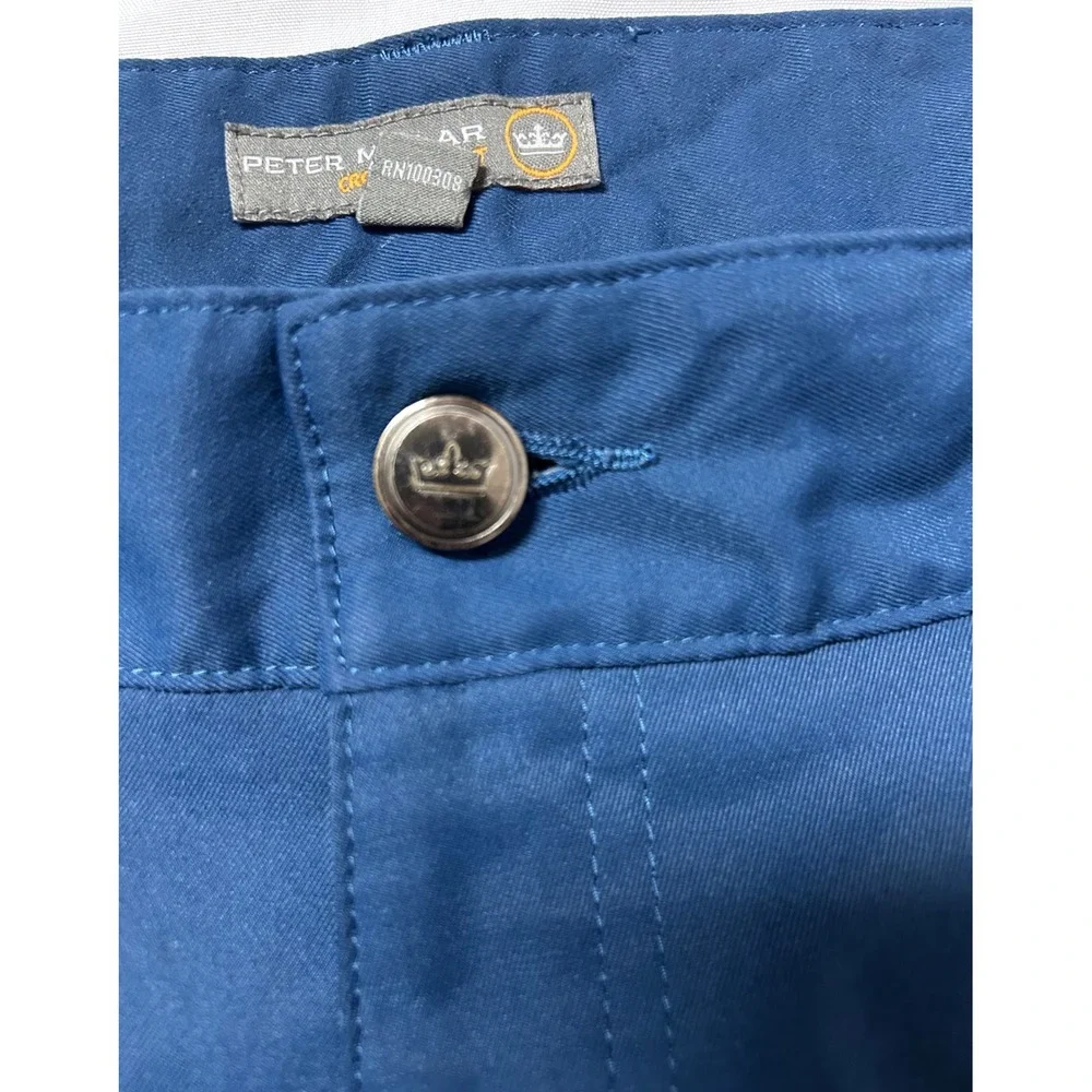 Peter Millar Crown Sport eb66 Performance Pants Navy Blue 34x30 Mens Golf Chino